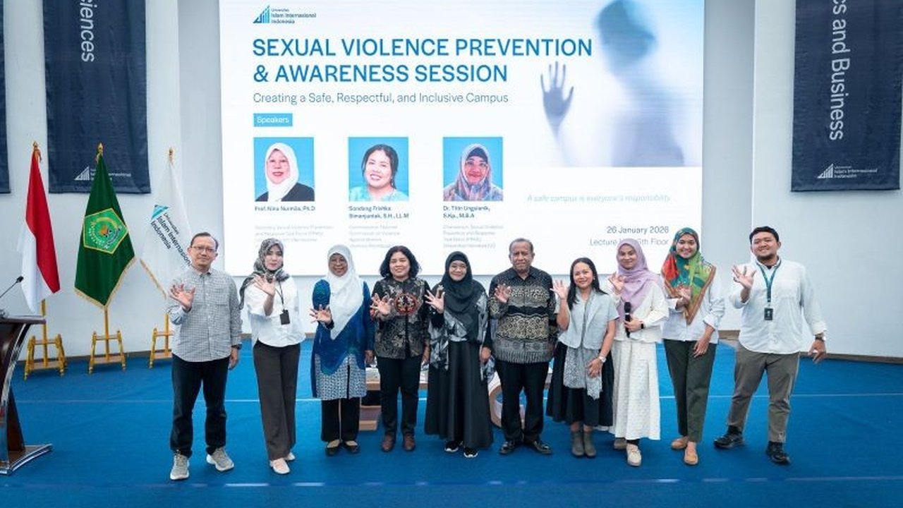Universitas Islam Internasional Indonesia (UIII) kembali tegaskan komitmen berantas kekerasan seksual di kampus melalui diskusi proaktif, regulasi tegas, dan perlindungan korban demi lingkungan akademik aman dan inklusif.