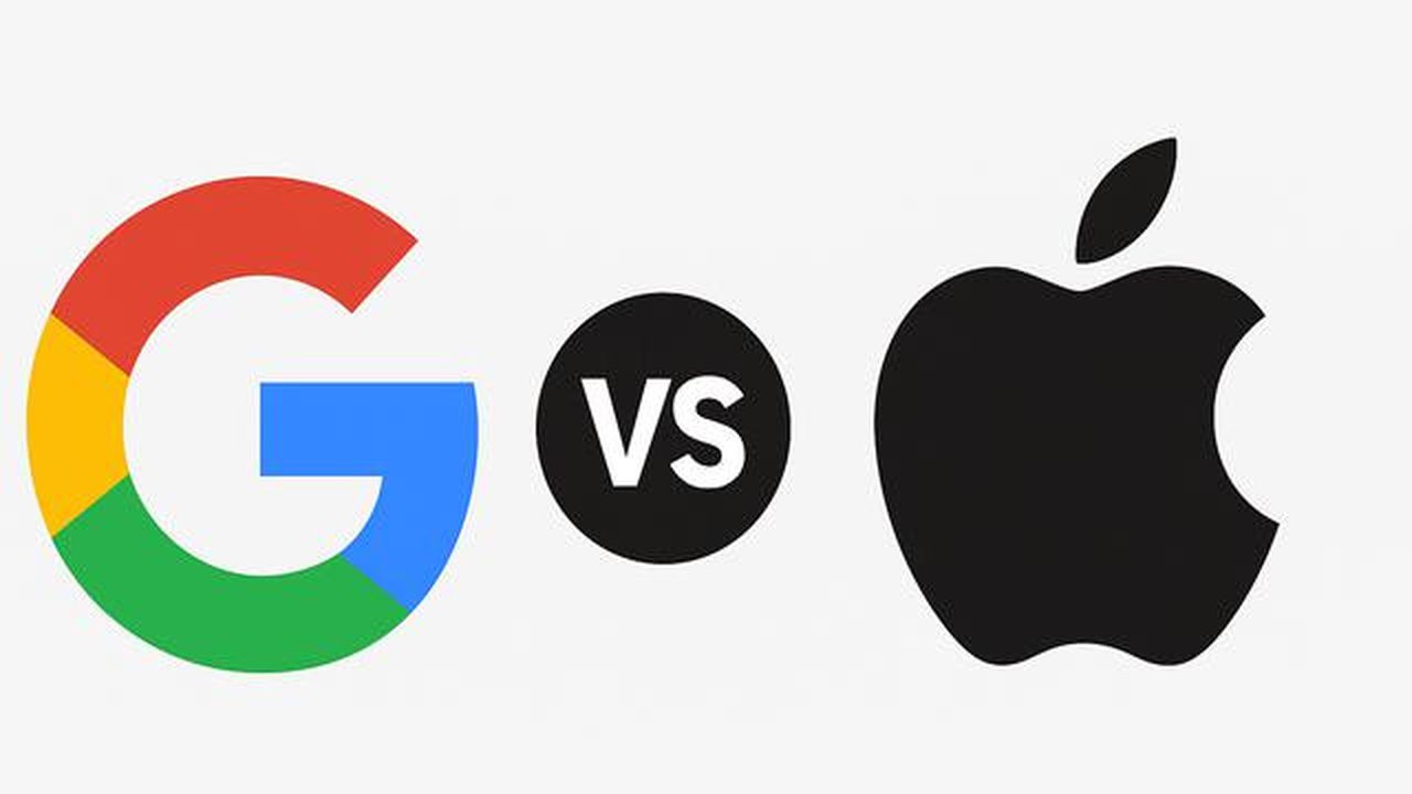 Ilustrasi Google vs Apple.Oleh Matahari Kartika Purusakara/Liputan6.com