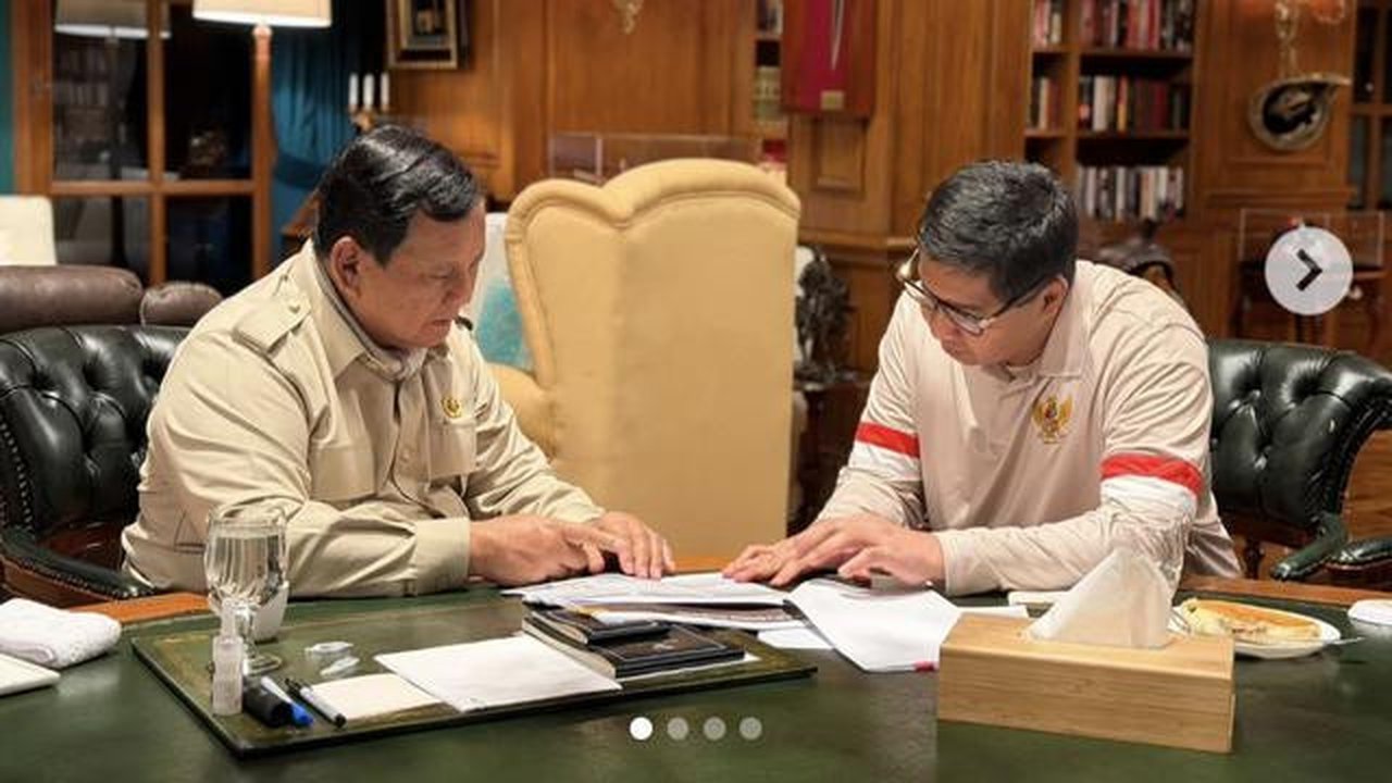 Menteri Perumahan dan Kawasan Permukiman (PKP) Maruarar Sirait bertemu Presiden Prabowo Subianto di Hambalang, Jawa Barat. (Foto: Tangkapan Layar Instagram Sekretariat Kabinet)