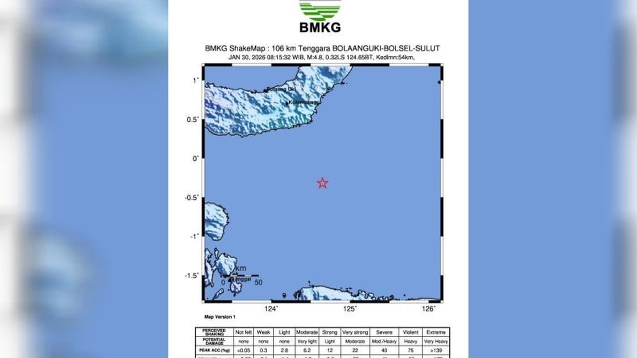 BMKG menjelaskan gempa tektonik M4,8 di Teluk Tomini pada Jumat pagi disebabkan aktivitas subduksi Lempeng Laut Maluku, tanpa potensi tsunami dan belum ada laporan kerusakan.