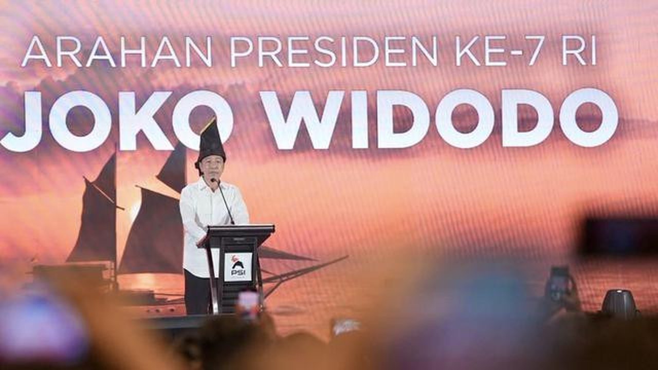 Jokowi saat Rakernas PSI di Makassar, Sulawesi Selatan. (Foto: Istimewa).
