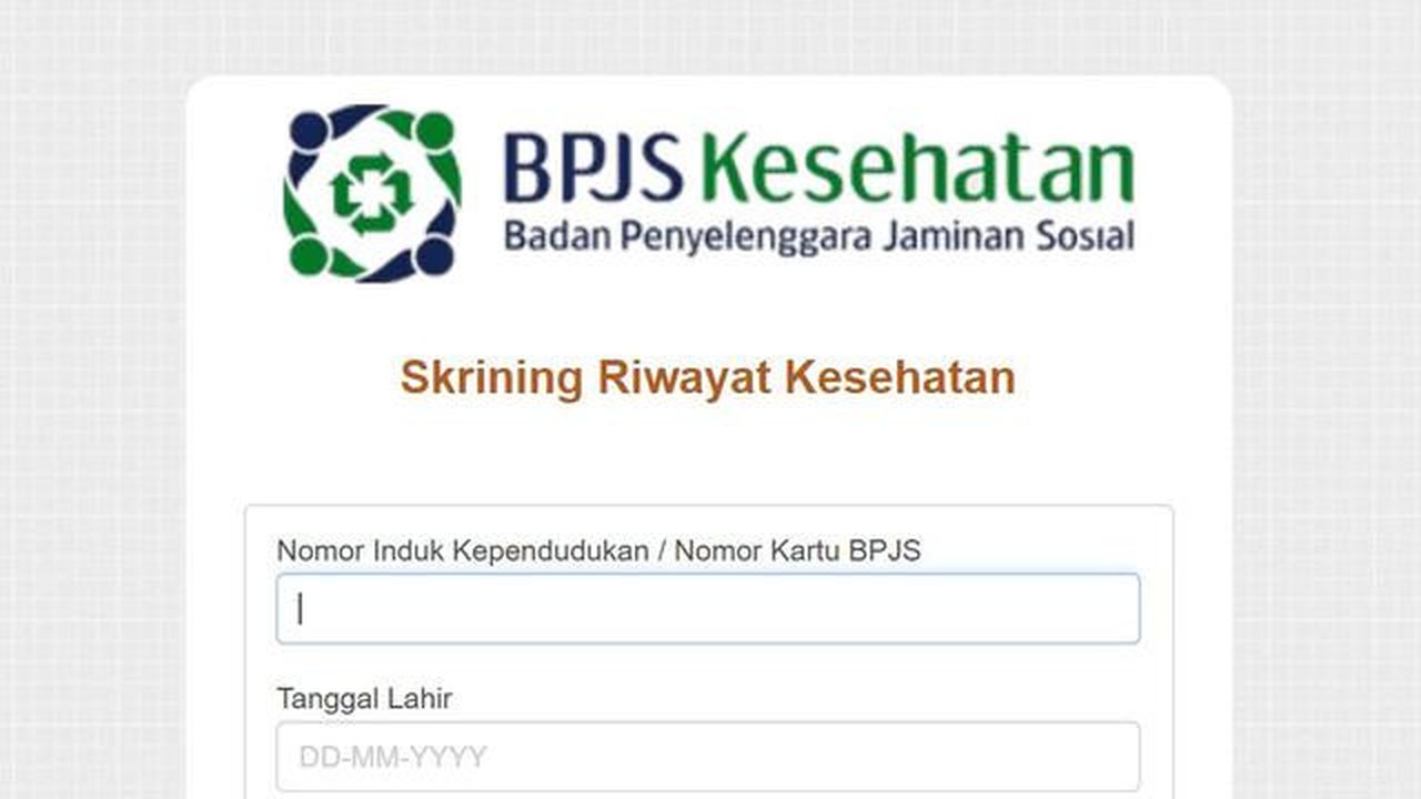 Skrining BPJS Kesehatan (Dok Tangkapan Layar BPJS Kesehatan)