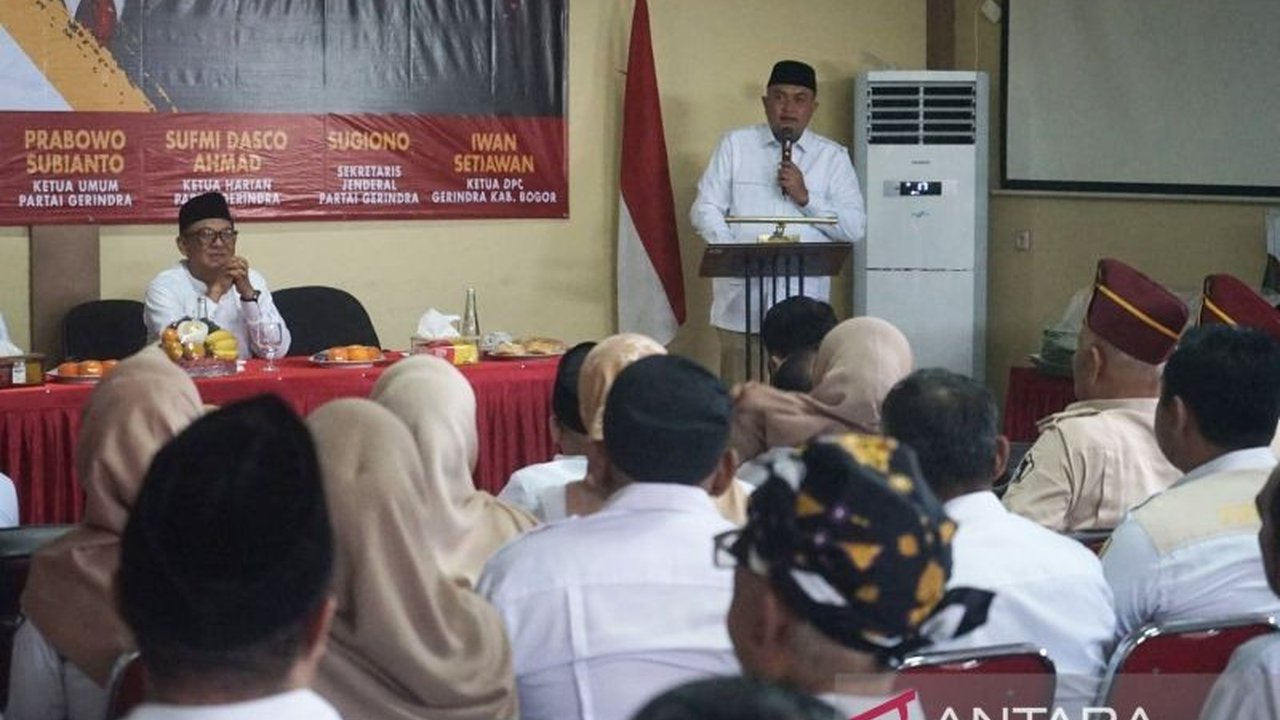 DPC Partai Gerindra Kabupaten Bogor memanfaatkan HUT ke-18 untuk memperkuat konsolidasi dapil hingga tingkat kecamatan dan ranting, fokus pada pelayanan masyarakat pasca-Pemilu.
