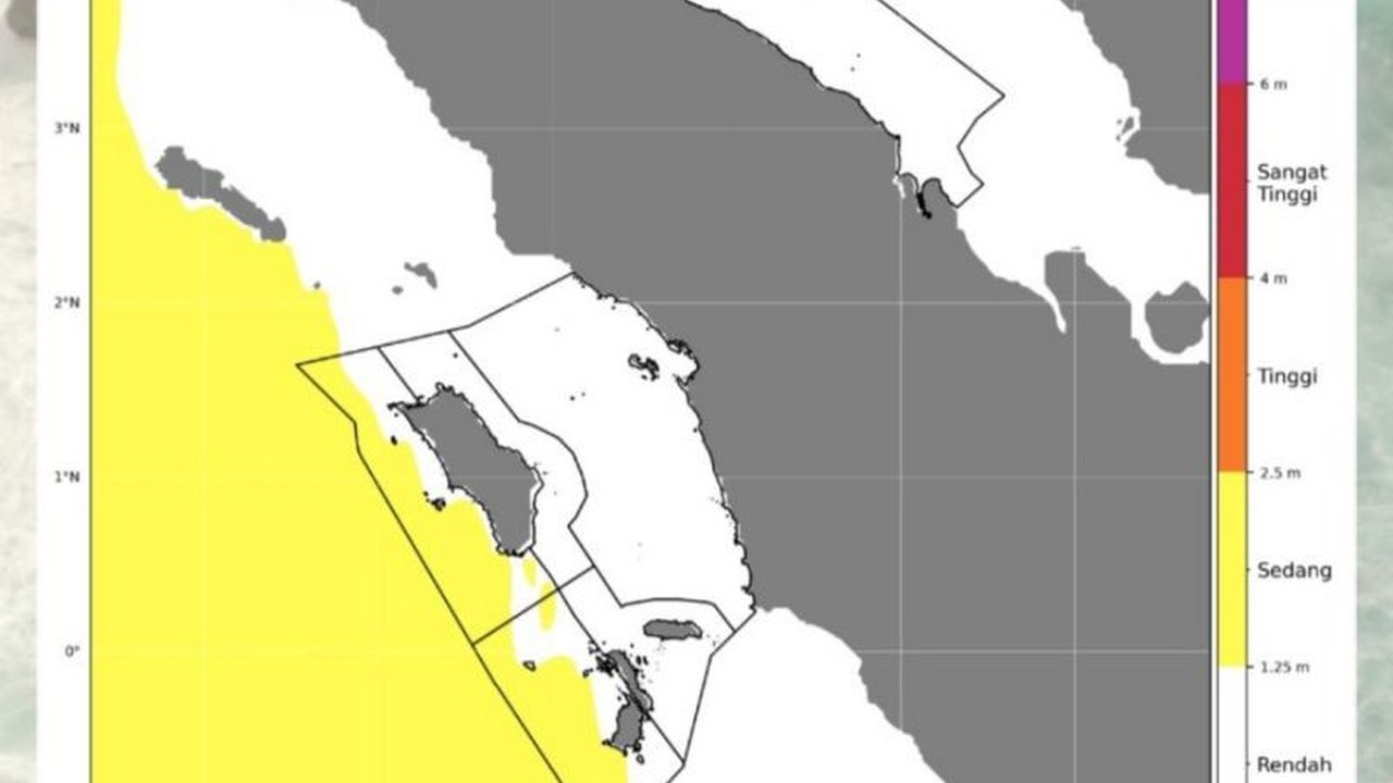 Badan Meteorologi Klimatologi dan Geofisika (BMKG) mengeluarkan peringatan dini potensi Gelombang Tinggi Sumatera Utara hingga 4 meter. Kondisi ini diprediksi melanda sejumlah perairan mulai 14 hingga 16 Februari 2026, mengimbau nelayan dan pelayaran untu