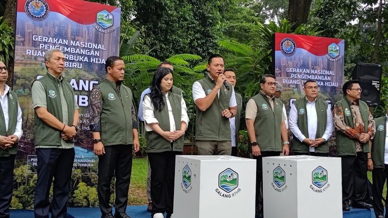 Menko IPK AHY mencanangkan Gerakan Nasional Pengembangan Ruang Terbuka Hijau dan Biru (Galang RTHB) di Jakarta. Gerakan ini merupakan langkah strategis untuk memperkuat keberlanjutan lingkungan dan kualitas hidup perkotaan di Indonesia.