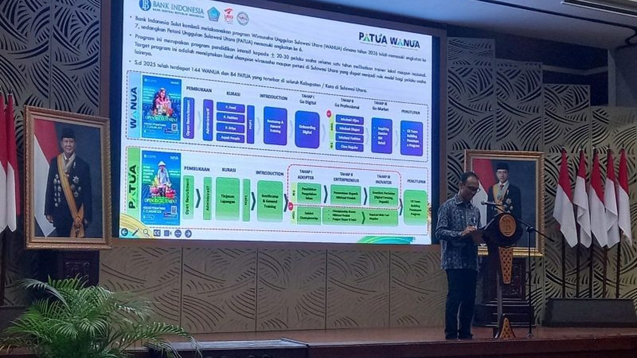 Bank Indonesia Sulawesi Utara (BI Sulut) kembali memperkuat Program Patua-Wanua 2026, berfokus pada peningkatan kualitas wirausaha dan petani lokal untuk mendorong pertumbuhan ekonomi inklusif di Sulut.