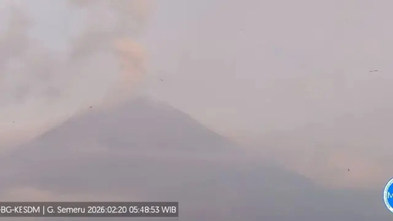 penampakan Gunung Semeru secara visual. (istimewa)