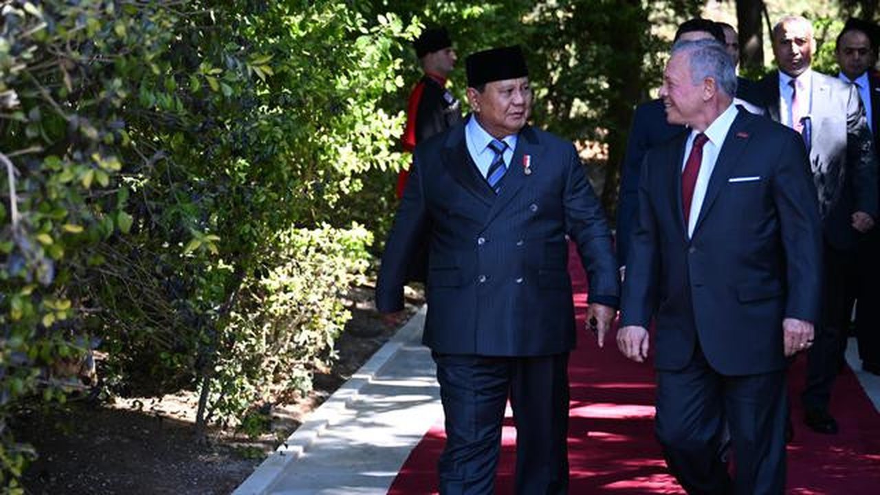 Presiden Prabowo Subianto melakukan pertemuan bilateral dengan Raja Kerajaan Yordania Hasyimiah, Raja Abdullah II ibn Al Hussein di Istana Basman, Amman, Rabu (25/2/2026) (Biro Pers)