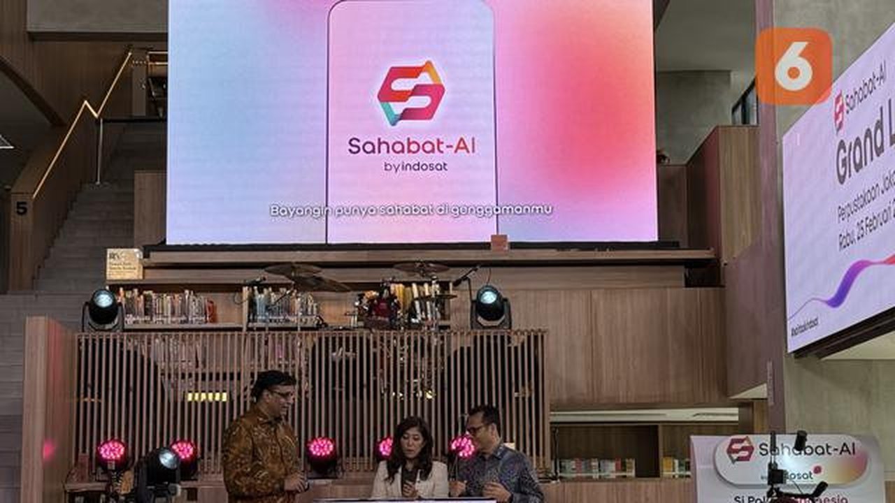 Peluncuran aplikasi Sahabat AI di Perpustakaan Jakarta. Liputan6.com/Iskandar