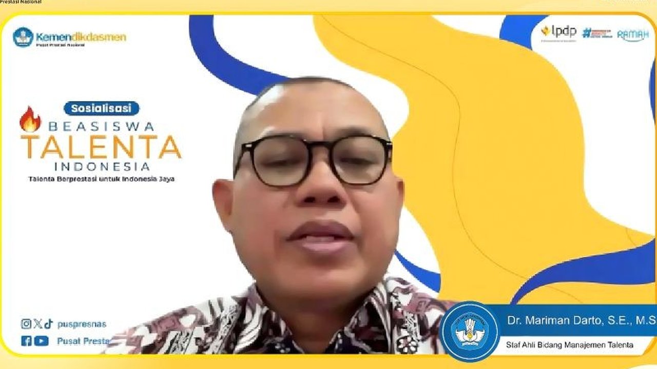 Kementerian Pendidikan Dasar dan Menengah (Kemendikdasmen) menegaskan kolaborasi seluruh ekosistem pendidikan menjadi kunci utama keberhasilan Program Beasiswa Talenta Indonesia (BTI) yang diluncurkan Puspresnas bersama LPDP, bertujuan mendukung talenta b
