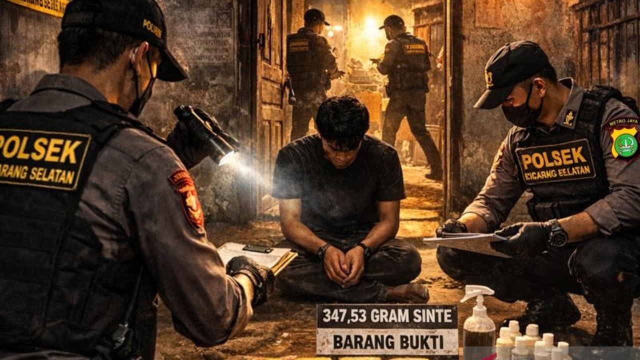 Kepolisian Metro Bekasi berhasil membongkar kasus peredaran narkoba sintetis jenis tembakau dari sebuah kontrakan di Cikarang Selatan, mengamankan seorang mahasiswa berinisial MIA.