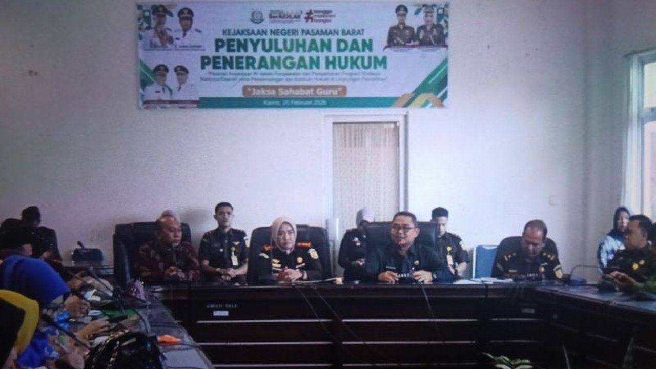Kejaksaan Negeri Pasaman Barat membuka ruang konsultasi hukum serta pendampingan bagi kepala sekolah. Langkah ini bertujuan mencegah persoalan hukum dalam pengelolaan anggaran sekolah, sekaligus memberikan rasa aman.