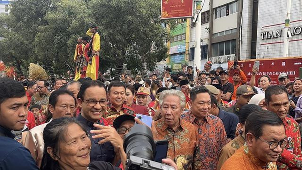 Gubernur Jakarta Pramono Anung hadir dalam perayaan Cap Go Meh di Pancoran Chinatown Point Mall, Jakarta Barat, Selasa (3/3/2026). (Liputan6.com/Winda Nelfira)