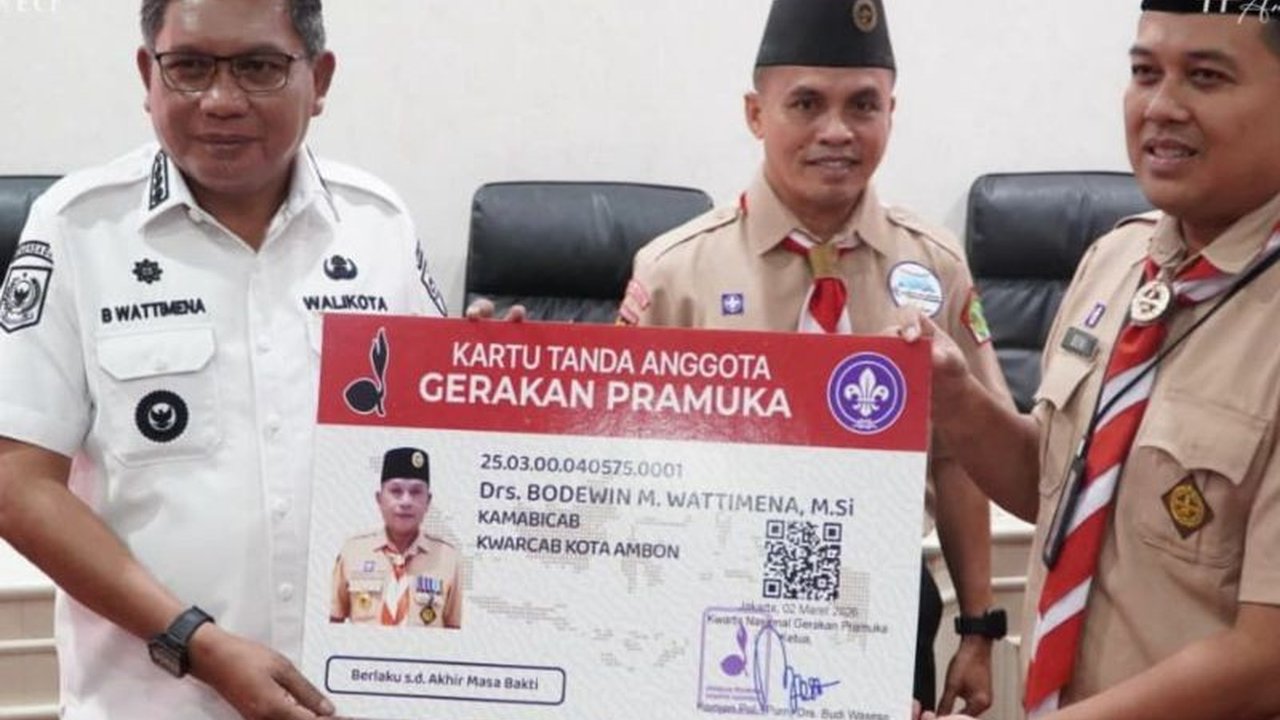 Pemkot Ambon meluncurkan sistem Pendataan Pramuka Digital melalui KTA Nasional dan aplikasi 