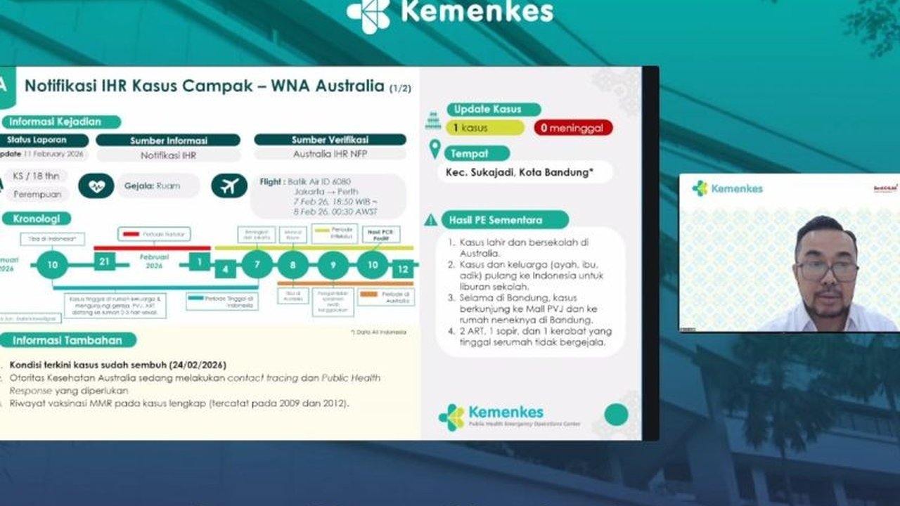 Kemenkes mengimbau masyarakat untuk waspada dalam pencegahan campak, terutama saat libur Lebaran. Hindari menyentuh bayi dan anak-anak guna menekan risiko penularan penyakit ini.
