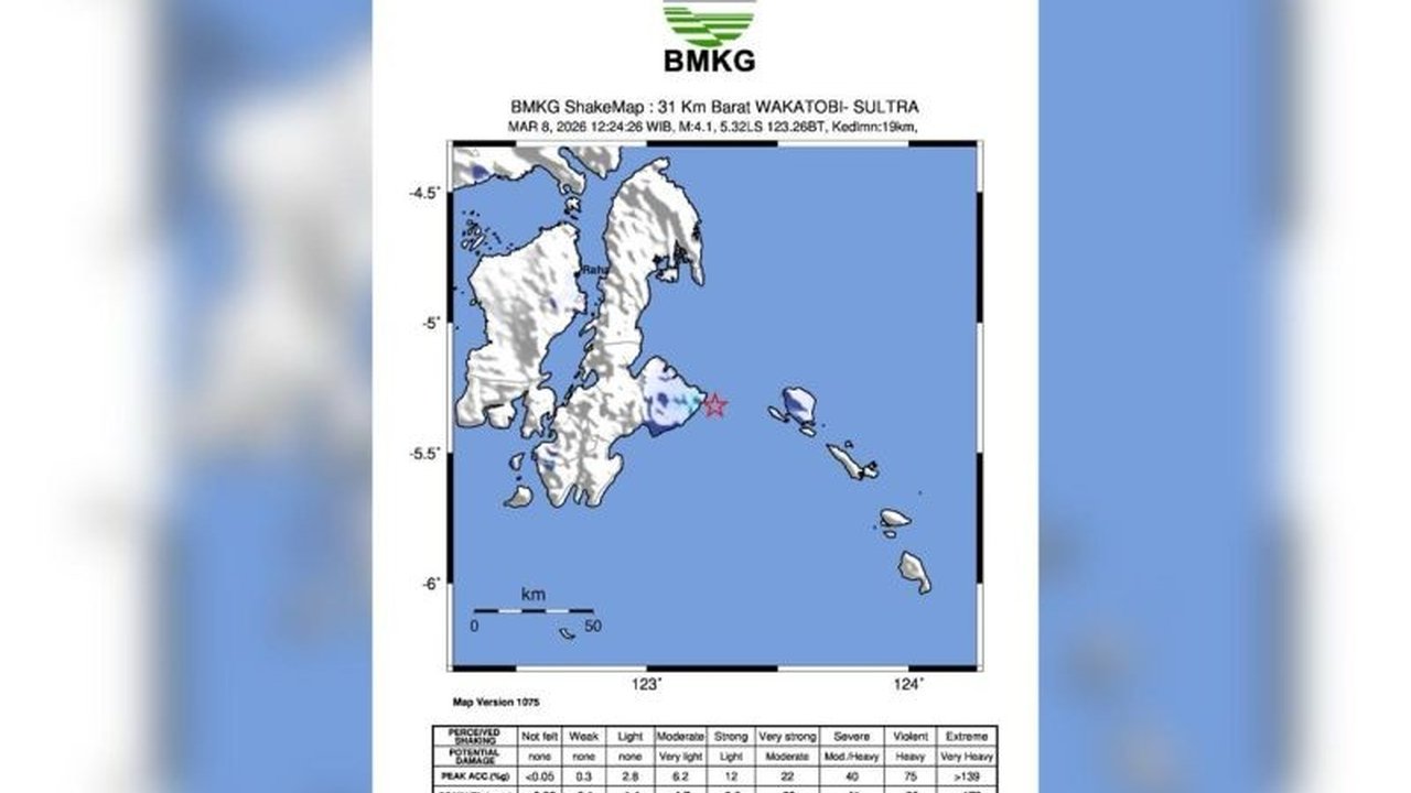 Wakatobi diguncang Gempa Bumi Magnitudo 4,1 akibat sesar aktif. BMKG menjelaskan detail kejadian ini dan mengimbau masyarakat tetap tenang serta hanya merujuk informasi terverifikasi.