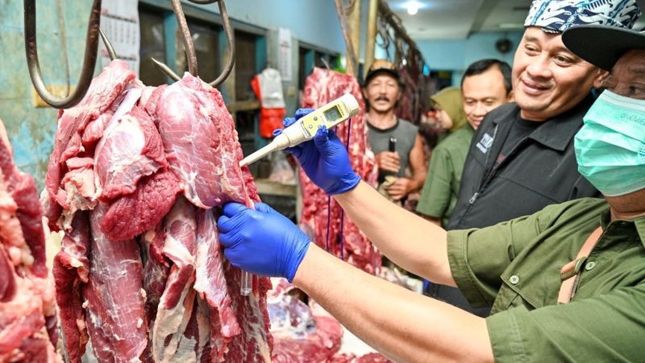 Dinas Pertanian dan Pangan (Dispertan) Banyuwangi gencar memeriksa kualitas daging sapi di pasar tradisional, memastikan pasokan aman dan layak konsumsi di tengah lonjakan permintaan menjelang Lebaran 2026.