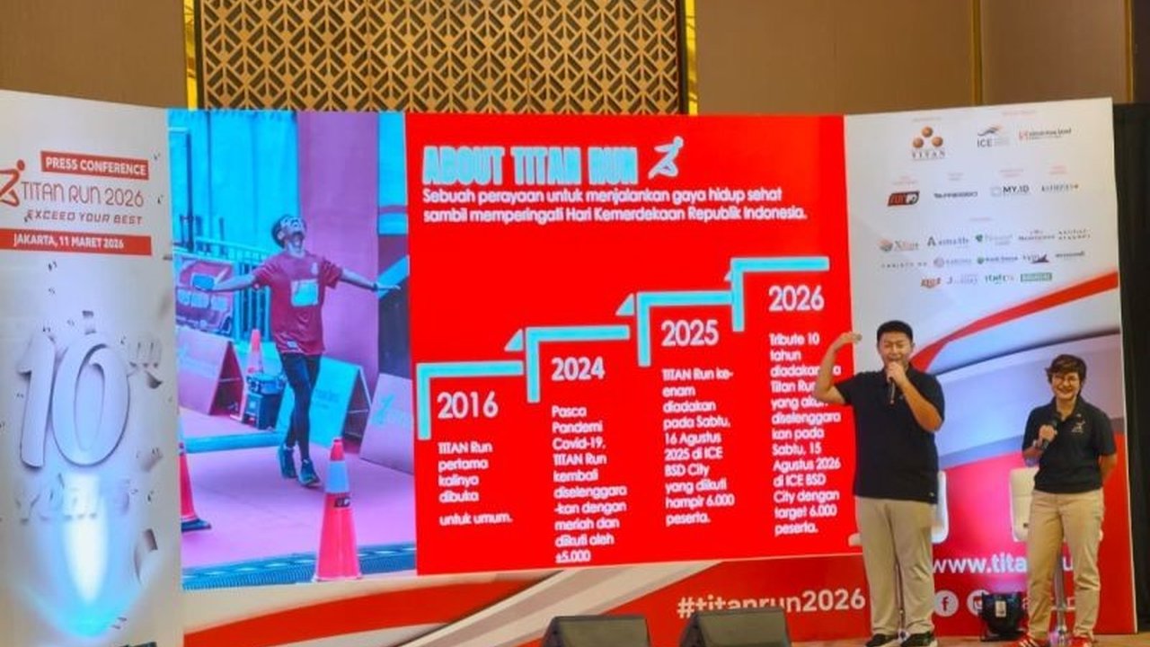 Ajang lari Titan Run 2026 siap digelar dengan target 6.000 pelari, merayakan satu dekade penyelenggaraan sekaligus memeriahkan HUT ke-81 RI dengan rute baru dan 'Durian Party' khas.