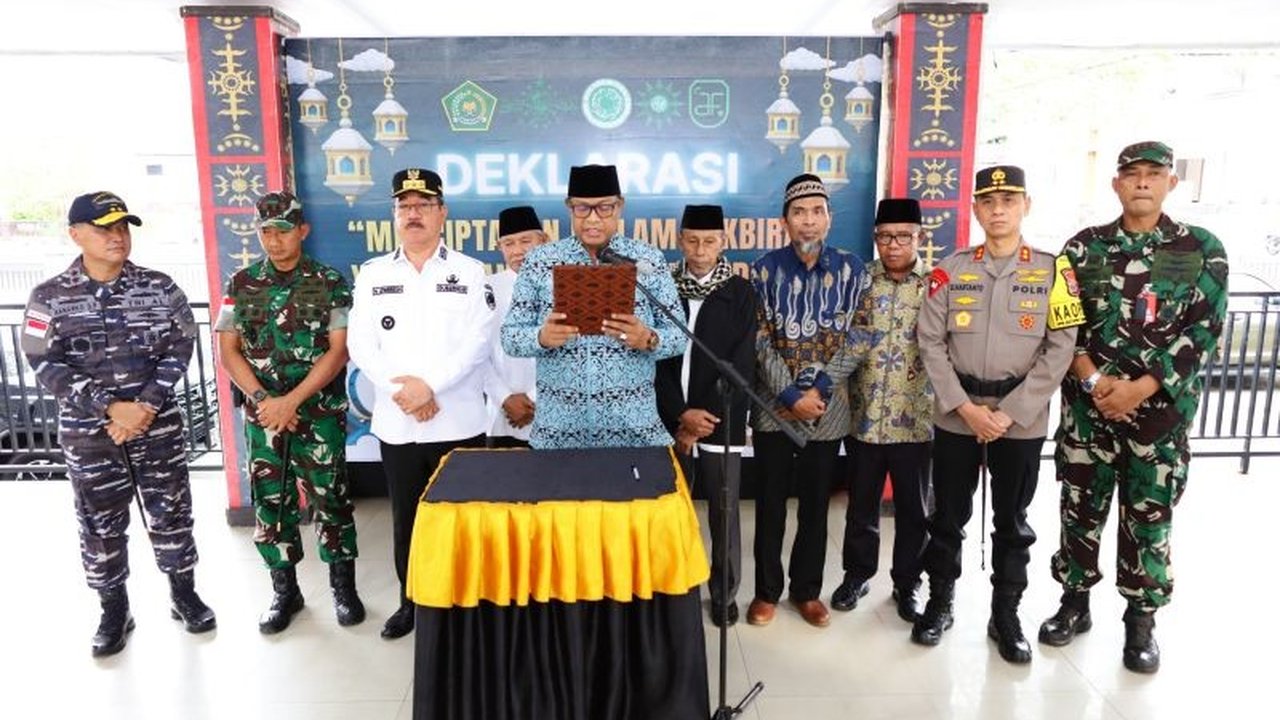 Tokoh agama di Maluku bersatu mendeklarasikan komitmen untuk menjaga malam takbiran dan perayaan Idul Fitri 1447 H berlangsung aman, tertib, dan khidmat, mengajak umat merayakan dengan kekhidmatan.