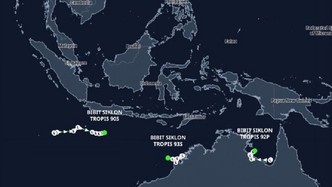 BMKG memprakirakan sejumlah wilayah di Indonesia berpotensi mengalami hujan lebat hingga sangat lebat akibat pengaruh eks-siklon tropis Nuri dan aktivitas atmosfer lainnya.