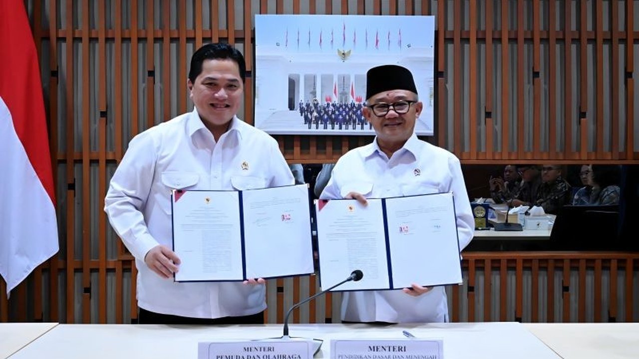 Kementerian Pendidikan Dasar dan Menengah (Kemendikdasmen) bersama Kementerian Pemuda dan Olahraga (Kemenpora) menandatangani MoU untuk memperkuat kolaborasi dalam pembinaan olahraga dan penguatan karakter murid, memastikan potensi talenta olahraga di Ind