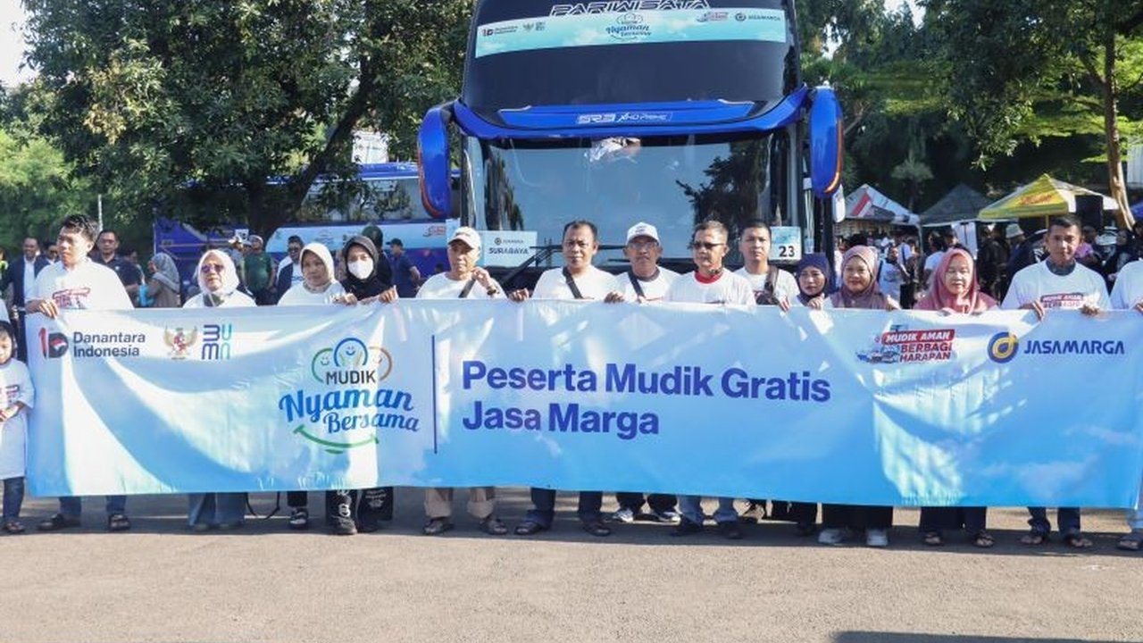 PT Jasamarga Transjawa Tol (JTT) kembali menggelar program Mudik Gratis Jasamarga, memberangkatkan lebih dari 1.000 peserta untuk mendukung kelancaran arus mudik Lebaran 2026 dan mengurangi kepadatan lalu lintas.