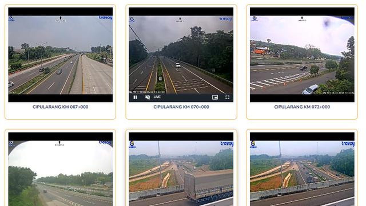 Tampilan Link CCTV Tol untuk Mudik Lebaran 2026