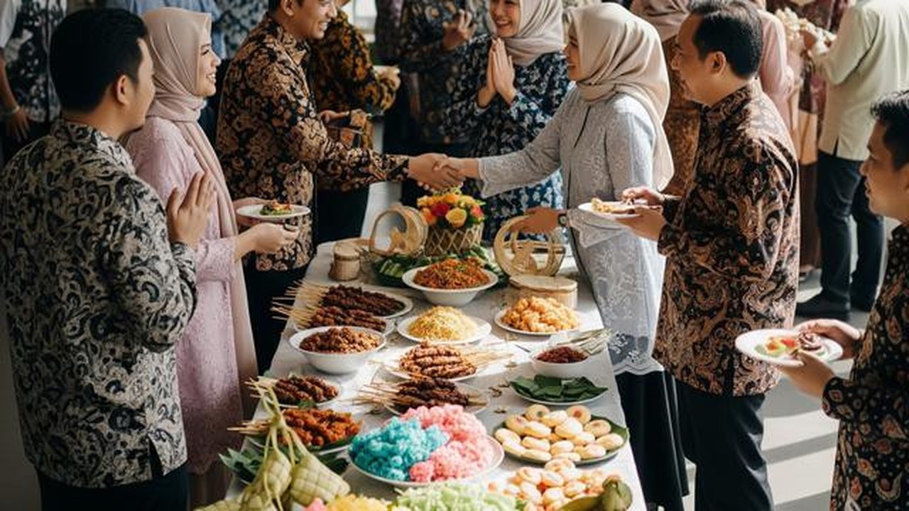 Permainan Seru Saat Halalbihalal di Kantor/AI
