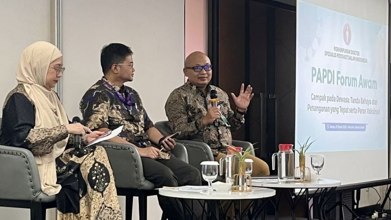 Perhimpunan Dokter Spesialis Penyakit Dalam Indonesia (PAPDI) menegaskan pentingnya Vaksinasi Campak Dewasa untuk mencegah penularan dan melindungi masyarakat dari komplikasi serius.