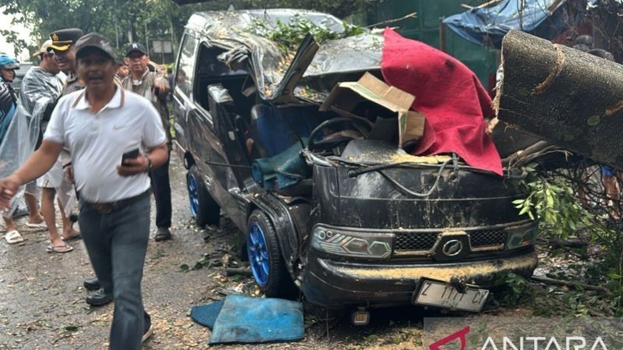 Seorang pengemudi tewas tertimpa pohon tumbang di Bandung saat hujan deras dan angin kencang melanda. BPBD Kota Bandung mencatat puluhan titik pohon tumbang dan mengimbau warga waspada terhadap cuaca ekstrem.