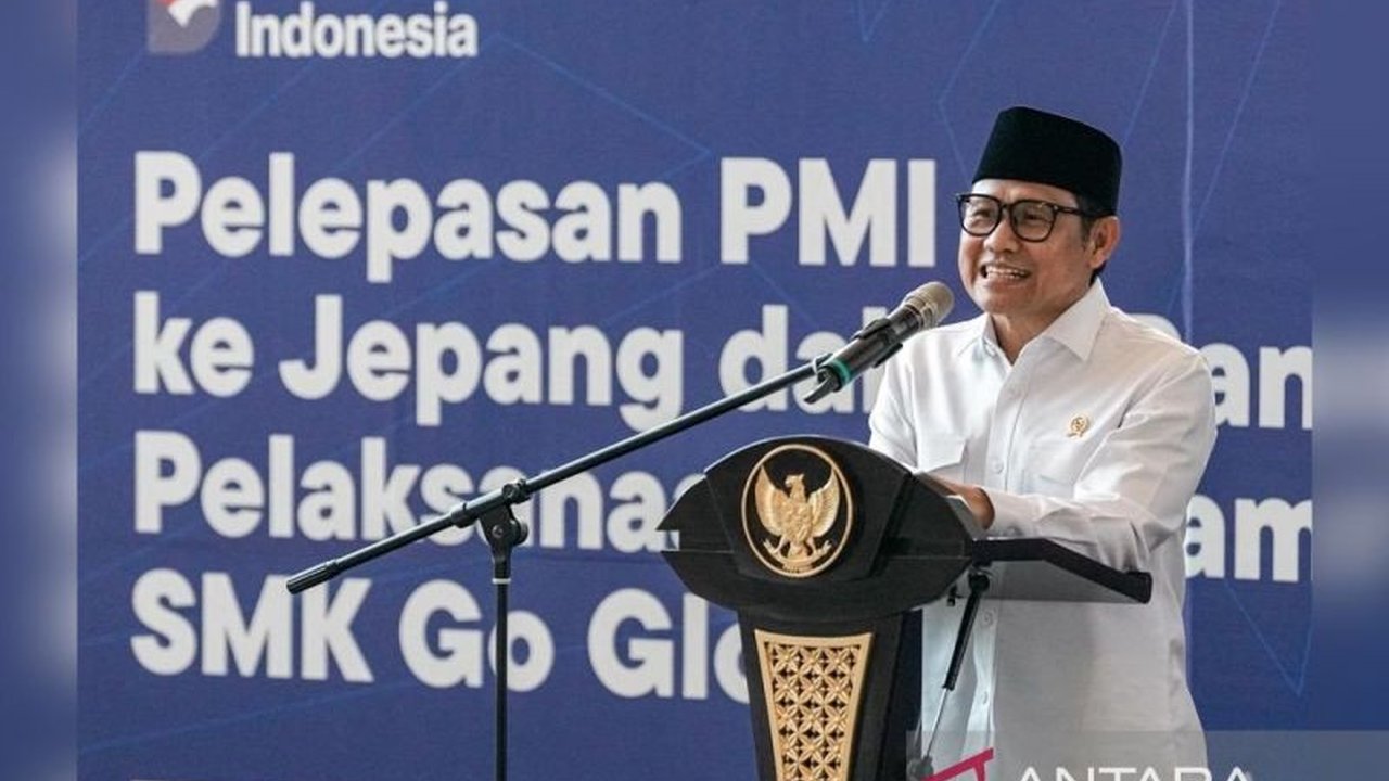 Menteri Koordinator Bidang Pemberdayaan Masyarakat, Abdul Muhaimin Iskandar, dorong BUMN dan APBN siapkan PMI bersaing global melalui program SMK Go Global, targetkan talenta Indonesia mendunia.