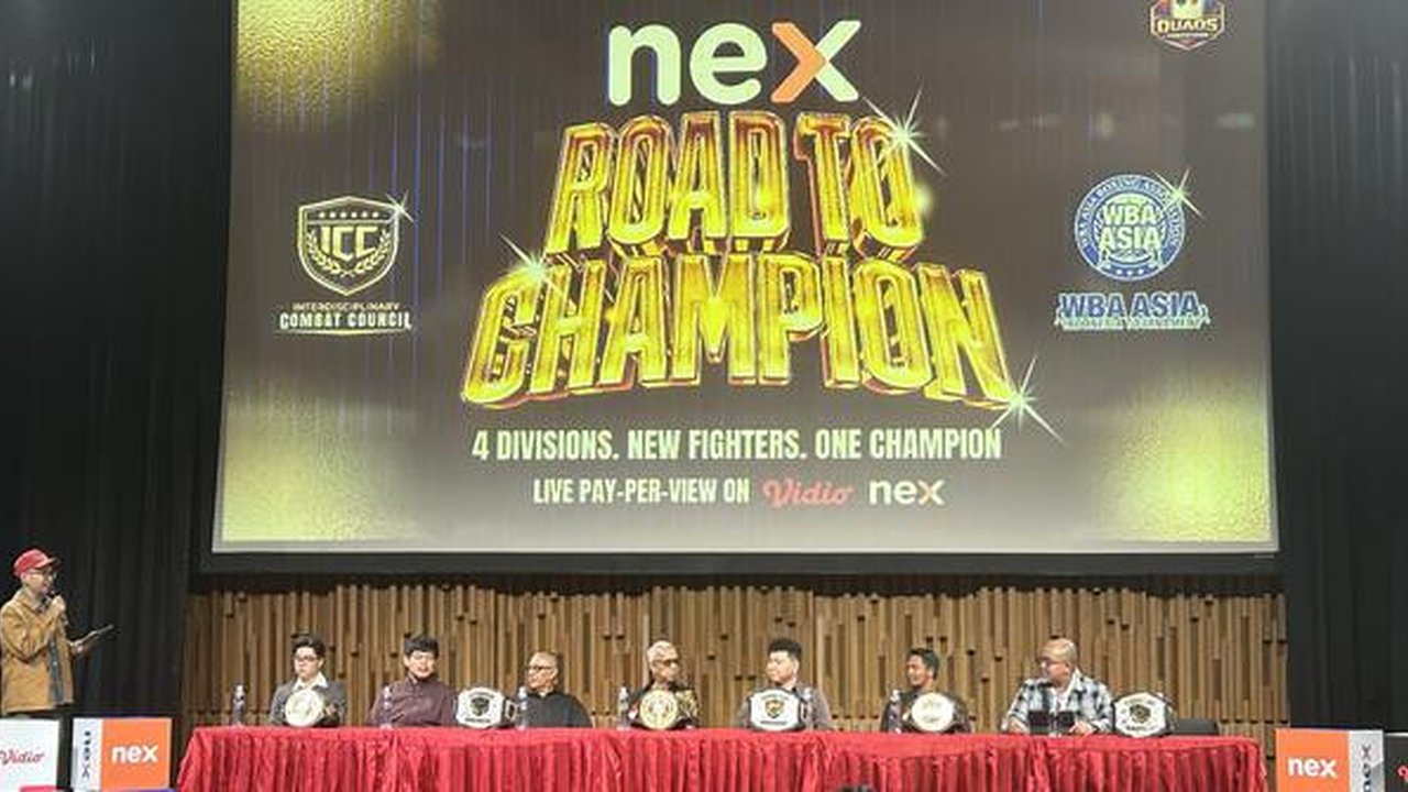 NEX Road to Champion, suatu kejuaraan pencarian bakat fighter berskala nasional yang bertujuan untuk melahirkan atlet-atlet unggulan menuju level profesional hingga internasional. (Bola.com/M