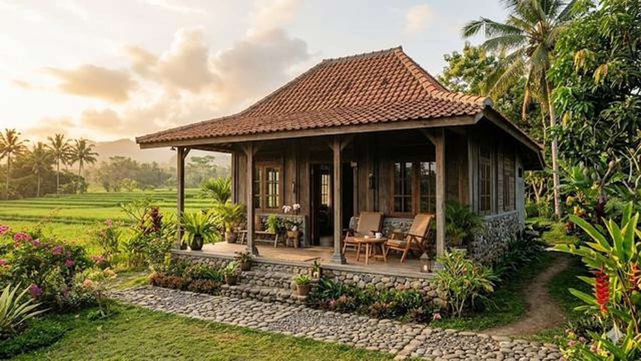Desain Rumah yang Cocok dengan Lingkungan Pedesaan (created by AI)