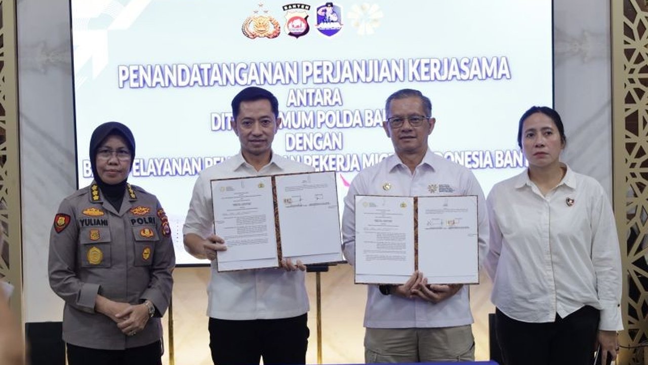 Polda Banten bersama BP3MI Banten resmi menjalin sinergi erat untuk mencegah dan menindak tegas tindak pidana perdagangan orang (TPPO), demi melindungi pekerja migran Indonesia dari praktik ilegal.