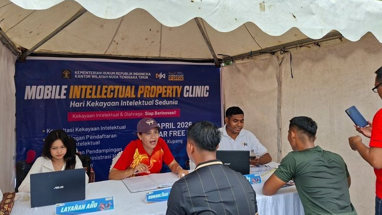 Dalam rangka Hari Kekayaan Intelektual Sedunia 2026, Kemenkum NTT menggelar Mobile IP Clinic di CFD Kupang, mendekatkan layanan Kekayaan Intelektual dan hukum umum gratis bagi masyarakat.