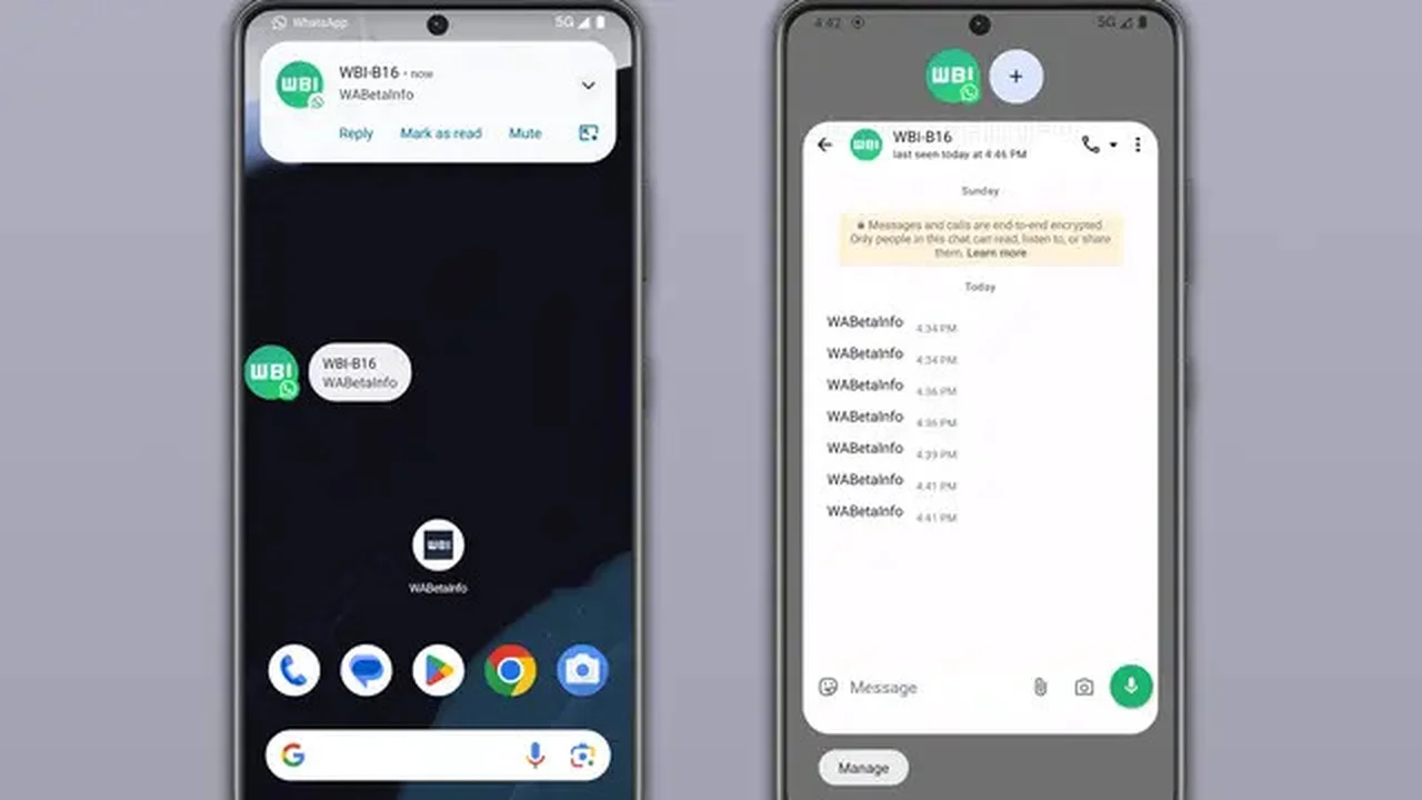 Fitur gelembung notifikasi WhatsApp. Credit: WABetaInfo