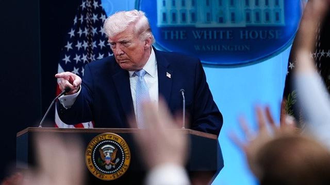 Presiden Amerika Serikat Donald Trump di Gedung Putih pada 6 April 2026. (Dok. AP/Julia Demaree Nikhinson)