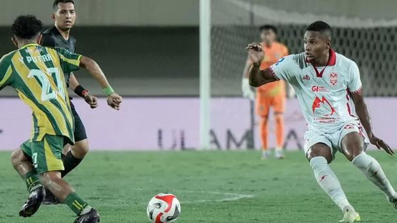 Malut United memetik kemenangan tujuh gol tanpa balas atas PSBS Biak pada laga pekan ke-30 BRI Super League musim ini di Stadion Maguwoharjo, Sleman, Selasa (28/04/2026) malam WIB. (dok. Malu