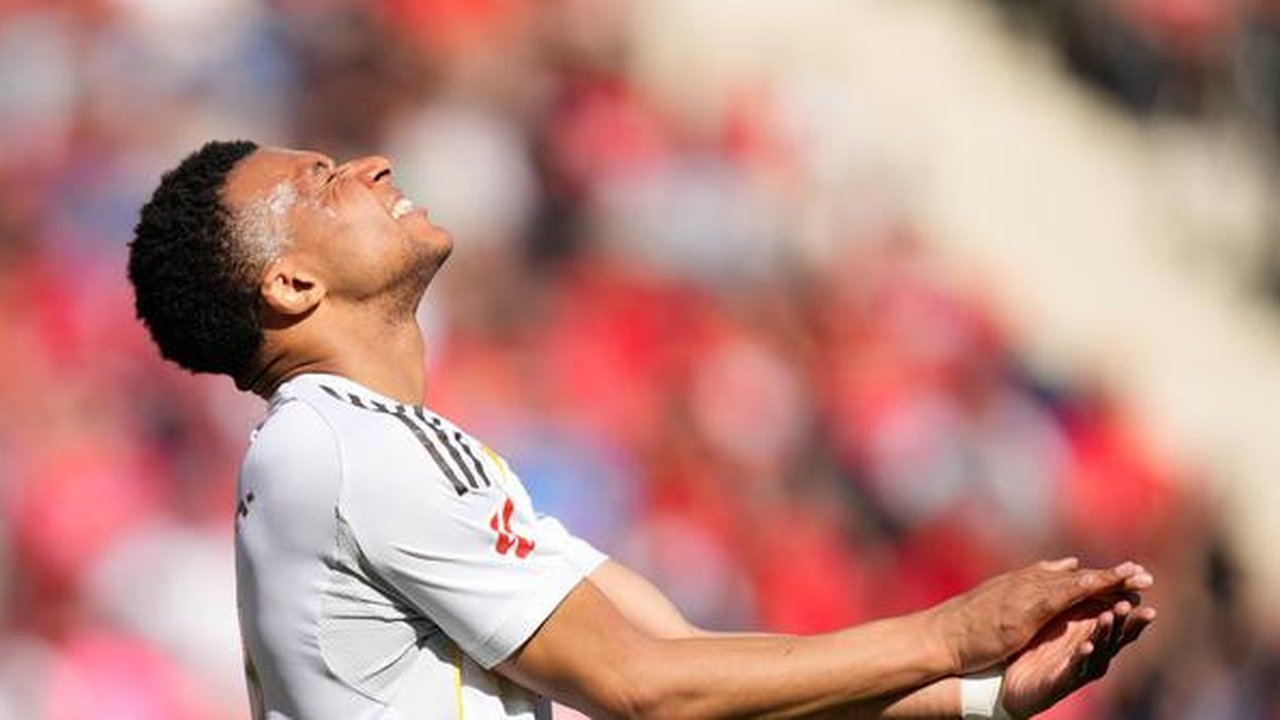 Ekspresi Kylian Mbappe di laga Real Mallorca vs Real Madrid. (AP Photo/Jose Breton)