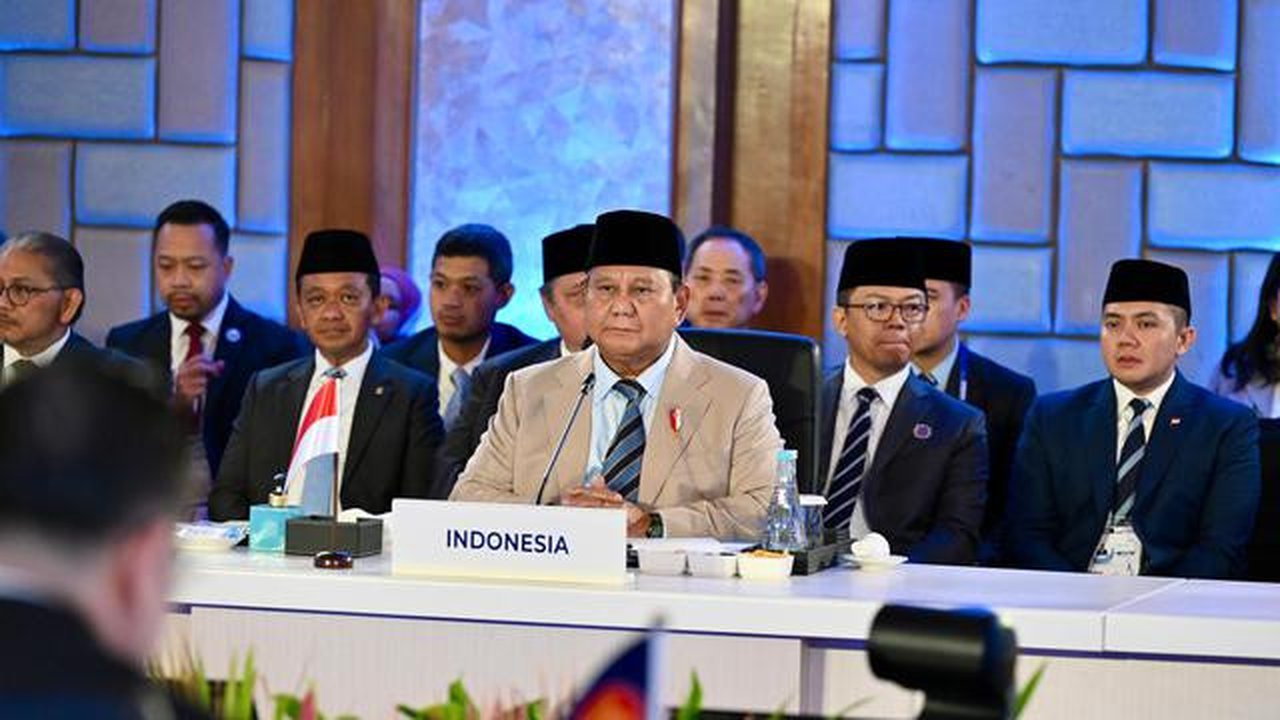 Presiden Prabowo Subianto saat menghadiri Konferensi Tingkat Tinggi (KTT) Khusus Brunei Darussalam--Indonesia--Malaysia--Philippines East ASEAN Growth Area. (Biro Pers, Media, dan Informas