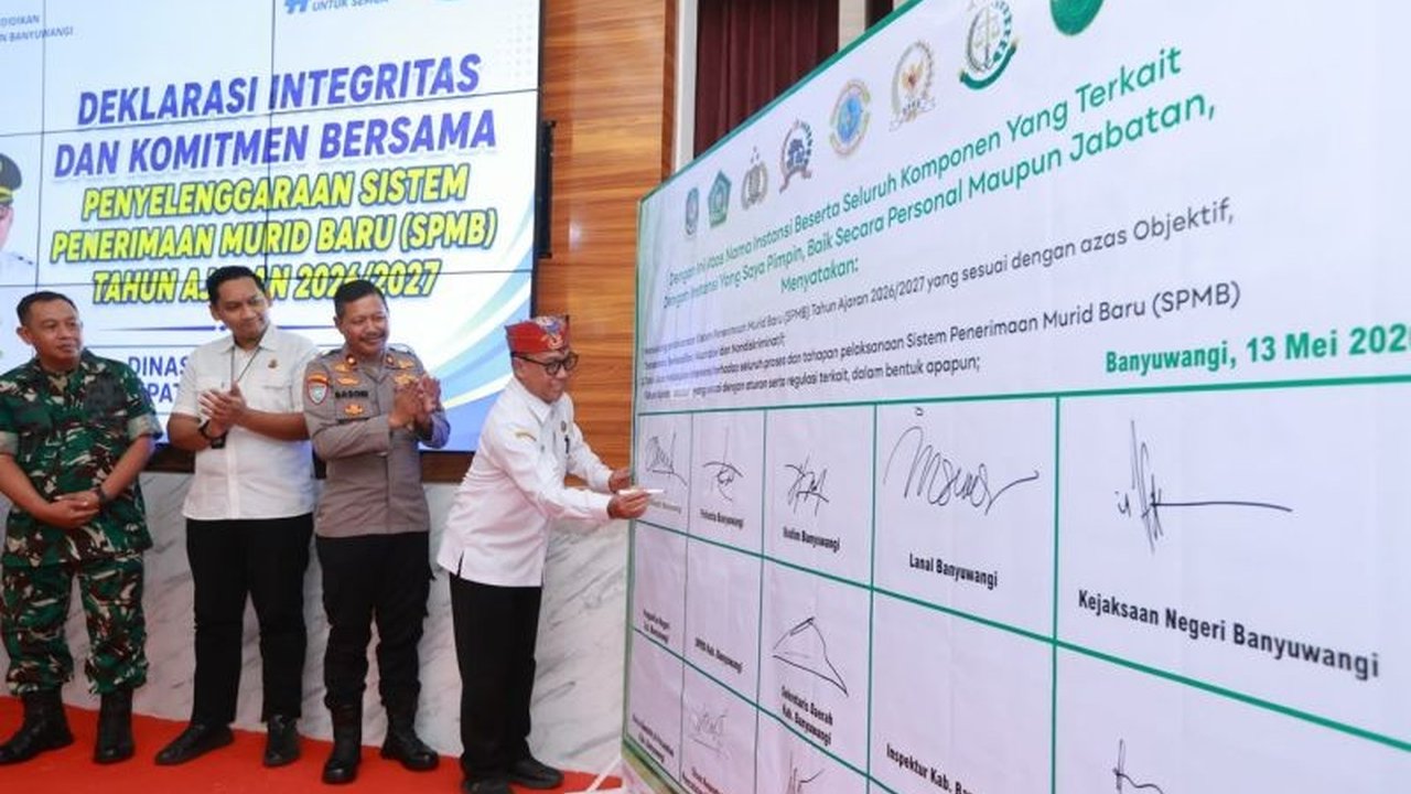Pemerintah Kabupaten Banyuwangi berkomitmen kuat pada pelaksanaan SPMB 2026/2027 yang bersih, transparan, dan akuntabel, menjamin semua anak Banyuwangi berhak atas pendidikan.