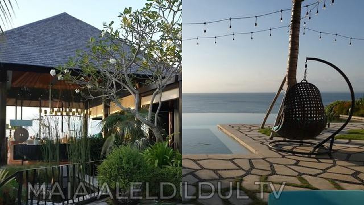 Potret Bagian Depan Villa Maia Estianty di Bali/ Youtube Maia Aleldul TV