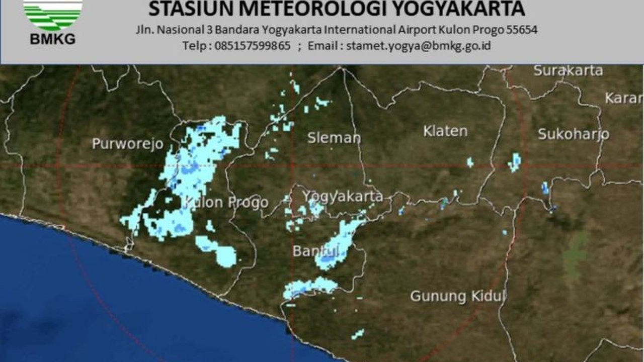BMKG Stasiun Meteorologi Yogyakarta mengidentifikasi MJO Fase 3 yang berkontribusi pada pembentukan awan hujan. Ketahui lebih lanjut Prakiraan Cuaca DIY dan potensi hujan ringan hingga sedang pada 18-20 Mei 2026.