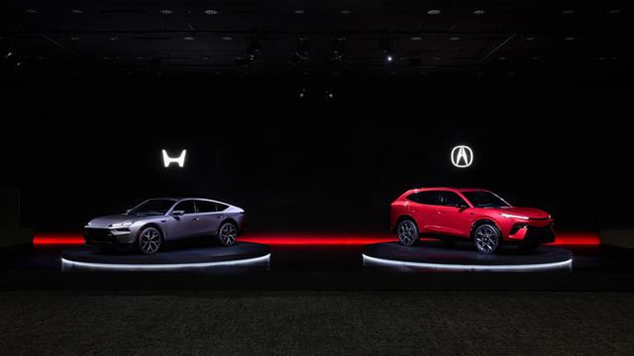 Honda Hybrid Sedan Prototype dan Acura Hybrid SUV Prototype. (dok. Honda)