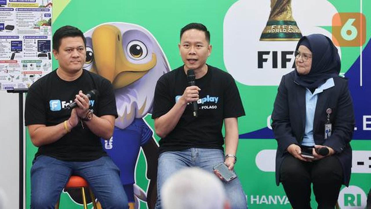 Suasana konferensi pers pengumuman kerja sama TVRI dan PT Folago Global Nusantara sebagai mitra layanan Over The Top (OTT) pertama untuk penyiaran Piala Dunia 2026, Rabu (20/5/2026) di Media