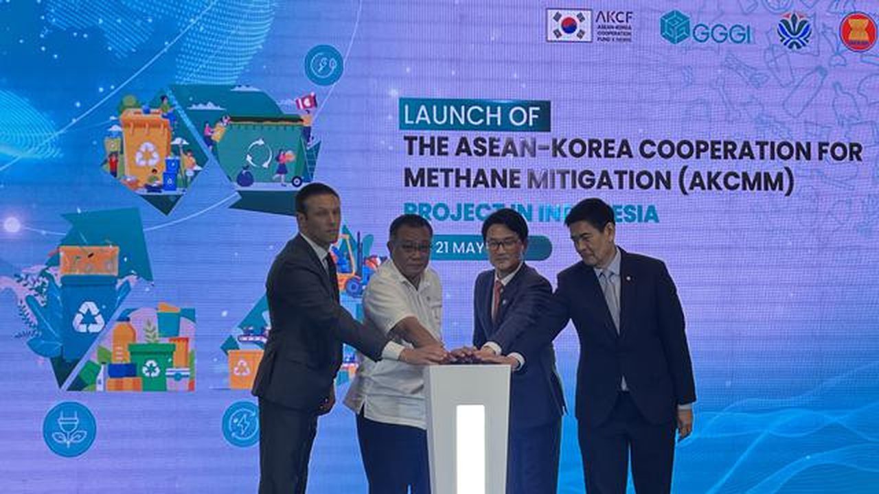 Peluncuran proyek pengurangan emisi gas metana tingkat regional bertajuk ASEAN-Korea Cooperation for Methane Mitigation (AKCMM). (Istimewa)