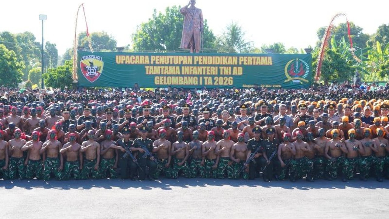 Sebanyak 1.407 prajurit Tamtama Kodam Udayana resmi dilantik di Buleleng, Bali. Mereka siap mengemban tugas negara setelah menyelesaikan pendidikan dasar keprajuritan yang ketat dan penuh disiplin.