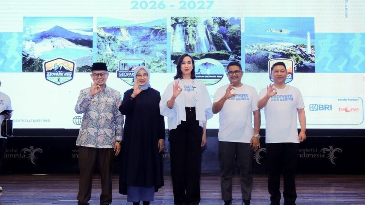 Kementerian Pariwisata (Kemenpar) terus perkuat inisiatif pariwisata berkualitas tinggi, salah satunya melalui Geopark Run Series 2026-2027, untuk mendongkrak daya tarik wisata olahraga geopark Indonesia dan ekonomi lokal.