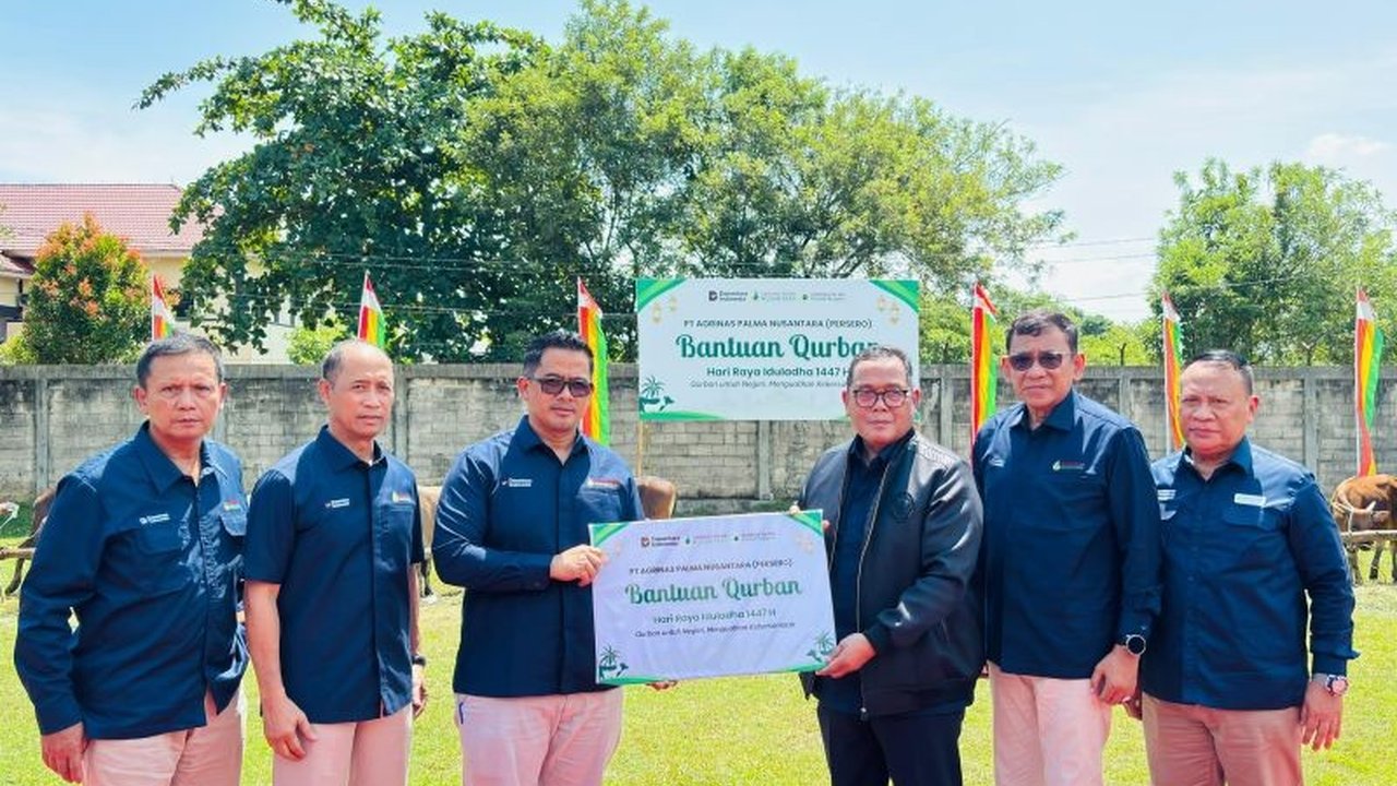 PT Agrinas Palma Nusantara, BUMN pangan yang baru berdiri pada Februari 2025, serahkan 12 sapi kurban untuk masyarakat Riau menjelang Idul Adha 2026. Kehadiran BUMN Pangan Agrinas Palma Nusantara diharapkan mampu dirasakan langsung oleh warga sekitar wila