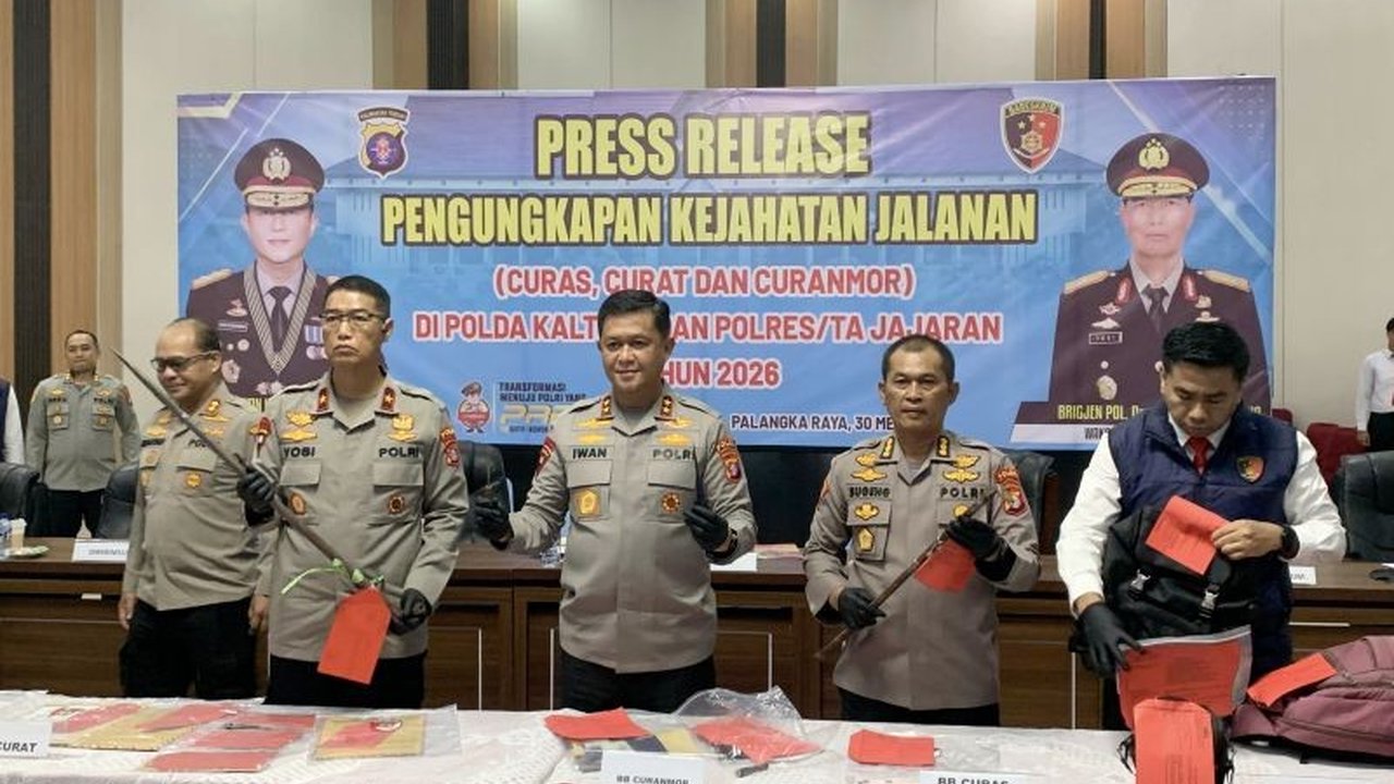 Polda Kalteng bersama jajaran Polres mengungkap 283 kasus 3C (Curat, Curas, Curanmor) sepanjang 2026, mengamankan 227 tersangka. Ini menunjukkan peningkatan kewaspadaan terhadap kejahatan jalanan.